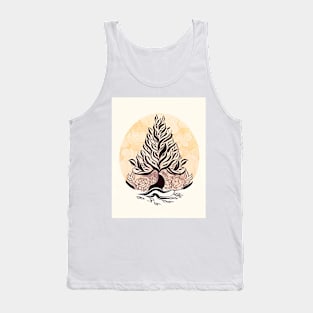 Japanese Art - Gold Tree Tank Top